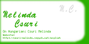 melinda csuri business card